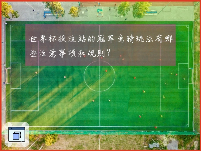 世界杯投注站的冠军竞猜玩法有哪些注意事项和规则？